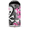 WraptorSkinz Skin Decal Wrap compatible with Yeti 16oz Tall Colster Can Cooler Insulator Girly Pink Bow Skull (COOLER NOT INCLUDED)
