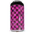 WraptorSkinz Skin Decal Wrap compatible with Yeti 16oz Tall Colster Can Cooler Insulator Pink Checkerboard Sketches (COOLER NOT INCLUDED)