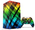 WraptorSkinz Skin Wrap compatible with the 2020 XBOX Series X Console and Controller Rainbow Plaid (XBOX NOT INCLUDED)