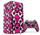 WraptorSkinz Skin Wrap compatible with the 2020 XBOX Series X Console and Controller Pink Skulls and Stars (XBOX NOT INCLUDED)