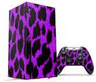 WraptorSkinz Skin Wrap compatible with the 2020 XBOX Series X Console and Controller Purple Leopard (XBOX NOT INCLUDED)