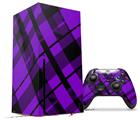 WraptorSkinz Skin Wrap compatible with the 2020 XBOX Series X Console and Controller Purple Plaid (XBOX NOT INCLUDED)