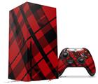 WraptorSkinz Skin Wrap compatible with the 2020 XBOX Series X Console and Controller Red Plaid (XBOX NOT INCLUDED)