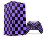 WraptorSkinz Skin Wrap compatible with the 2020 XBOX Series X Console and Controller Checkers Purple (XBOX NOT INCLUDED)