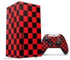 WraptorSkinz Skin Wrap compatible with the 2020 XBOX Series X Console and Controller Checkers Red (XBOX NOT INCLUDED)