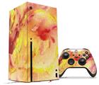 WraptorSkinz Skin Wrap compatible with the 2020 XBOX Series X Console and Controller Painting Yellow Splash (XBOX NOT INCLUDED)