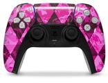 WraptorSkinz Skin Wrap compatible with the Sony PS5 DualSense Controller Pink Diamond (CONTROLLER NOT INCLUDED)