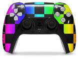WraptorSkinz Skin Wrap compatible with the Sony PS5 DualSense Controller Rainbow Checkerboard (CONTROLLER NOT INCLUDED)