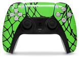 WraptorSkinz Skin Wrap compatible with the Sony PS5 DualSense Controller Ripped Fishnets Green (CONTROLLER NOT INCLUDED)