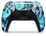 WraptorSkinz Skin Wrap compatible with the Sony PS5 DualSense Controller Scene Kid Sketches Blue (CONTROLLER NOT INCLUDED)