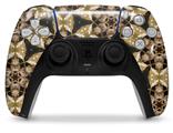 WraptorSkinz Skin Wrap compatible with the Sony PS5 DualSense Controller Leave Pattern 1 Brown (CONTROLLER NOT INCLUDED)