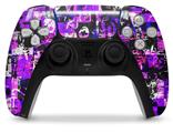 WraptorSkinz Skin Wrap compatible with the Sony PS5 DualSense Controller Purple Graffiti (CONTROLLER NOT INCLUDED)