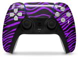 WraptorSkinz Skin Wrap compatible with the Sony PS5 DualSense Controller Purple Zebra (CONTROLLER NOT INCLUDED)