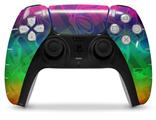 WraptorSkinz Skin Wrap compatible with the Sony PS5 DualSense Controller Rainbow Butterflies (CONTROLLER NOT INCLUDED)