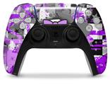 WraptorSkinz Skin Wrap compatible with the Sony PS5 DualSense Controller Purple Princess Skull (CONTROLLER NOT INCLUDED)