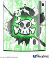 Sony PS3 Skin - Cartoon Skull Green