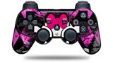 Sony PS3 Controller Decal Style Skin - Pink Diamond Skull (CONTROLLER NOT INCLUDED)