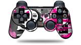 Sony PS3 Controller Decal Style Skin - Girly Pink Bow Skull (CONTROLLER NOT INCLUDED)