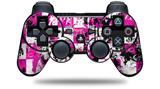 Sony PS3 Controller Decal Style Skin - Pink Graffiti (CONTROLLER NOT INCLUDED)
