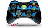 XBOX 360 Wireless Controller Decal Style Skin - Skull Stripes Blue (CONTROLLER NOT INCLUDED)