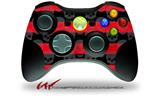 XBOX 360 Wireless Controller Decal Style Skin - Skull Stripes Red (CONTROLLER NOT INCLUDED)