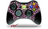 XBOX 360 Wireless Controller Decal Style Skin - Splatter Girly Skull Pink (CONTROLLER NOT INCLUDED)