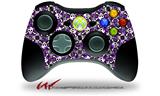 XBOX 360 Wireless Controller Decal Style Skin - Splatter Girly Skull Purple (CONTROLLER NOT INCLUDED)