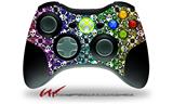 XBOX 360 Wireless Controller Decal Style Skin - Splatter Girly Skull Rainbow (CONTROLLER NOT INCLUDED)
