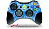 XBOX 360 Wireless Controller Decal Style Skin - Skull Sketches Blue (CONTROLLER NOT INCLUDED)