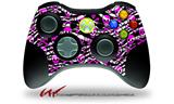 XBOX 360 Wireless Controller Decal Style Skin - Zebra Pink Skulls (CONTROLLER NOT INCLUDED)
