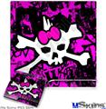 Decal Skin compatible with Sony PS3 Slim Punk Skull Princess
