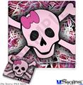 Decal Skin compatible with Sony PS3 Slim Pink Skull