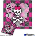 Decal Skin compatible with Sony PS3 Slim Princess Skull Heart Pink