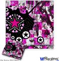Decal Skin compatible with Sony PS3 Slim Pink Star Splatter