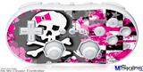 Wii Classic Controller Skin - Girly Pink Bow Skull