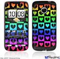 HTC Droid Eris Skin - Love Heart Checkers Rainbow