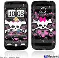 HTC Droid Eris Skin - Pink Bow Skull