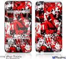 iPod Touch 4G Decal Style Vinyl Skin - Red Graffiti