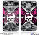 iPod Touch 4G Decal Style Vinyl Skin - Skull Butterfly