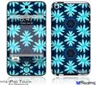 iPod Touch 4G Decal Style Vinyl Skin - Abstract Floral Blue