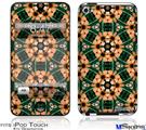 iPod Touch 4G Decal Style Vinyl Skin - Floral Pattern Orange