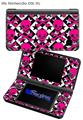 Pink Skulls and Stars - Decal Style Skin fits Nintendo DSi XL (DSi SOLD SEPARATELY)