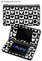 Hearts And Stars Black and White - Decal Style Skin fits Nintendo DSi XL (DSi SOLD SEPARATELY)