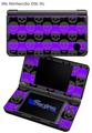 Skull Stripes Purple - Decal Style Skin fits Nintendo DSi XL (DSi SOLD SEPARATELY)