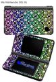 Splatter Girly Skull Rainbow - Decal Style Skin fits Nintendo DSi XL (DSi SOLD SEPARATELY)