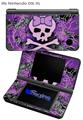 Purple Girly Skull - Decal Style Skin fits Nintendo DSi XL (DSi SOLD SEPARATELY)