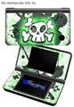 Cartoon Skull Green - Decal Style Skin fits Nintendo DSi XL (DSi SOLD SEPARATELY)