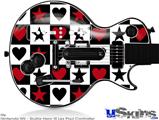 Guitar Hero III Wii Les Paul Skin - Hearts and Stars
