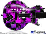 Guitar Hero III Wii Les Paul Skin - Purple Star Checkerboard