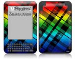 Rainbow Plaid - Decal Style Skin fits Amazon Kindle 3 Keyboard (with 6 inch display)